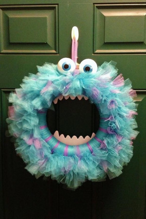 Monsters Parties, Halloween Crafts, Monsters Inc, Tulle Wreaths, Sully ...