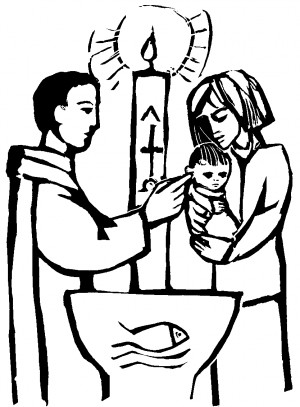 Dibujos de bautizo para imprimir 3