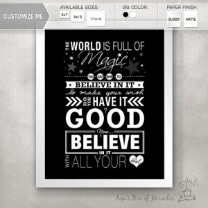 OTH PRINT (One Tree Hill quote) / Inspiring Typography Poster / World ...