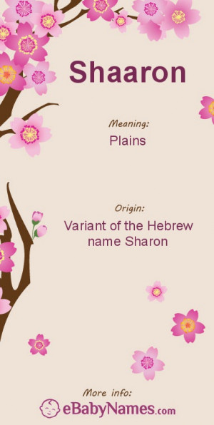 Is your name Shaaron? Take our 1 minute survey!