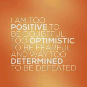 to doubtful to determined to optimistic