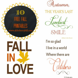Cute Autumn Sayings Ten fall prints cute and