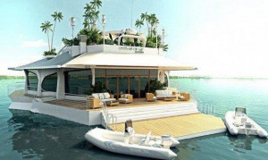 Tropical Island houseboat
