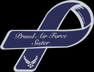 Custom Ribbon: Proud Air Force / Sister