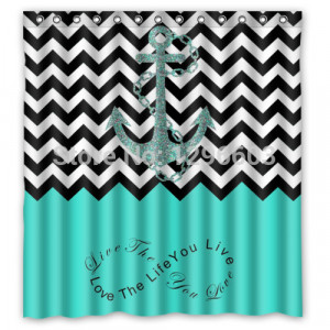 ... Quote-Green-Waterproof-Bathroom-Polyester-Fabric-Shower-Curtain-White