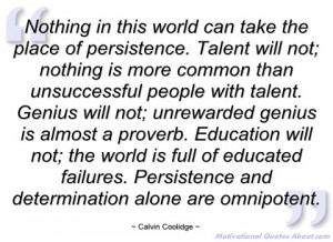 nothing in this world can take the place calvin coolidge