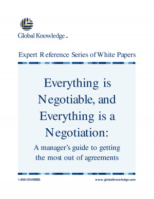 Everything is Negotiable, and Everything is a Negotiation by amusician