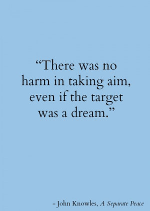 favorite quotes, sayings, target, dream, john knowles