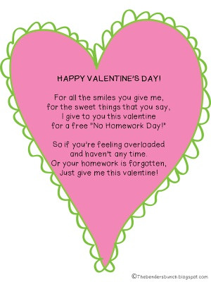 Valentine Poems For Teachers From Students Cute valentine poem from