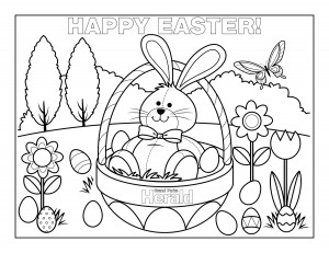 happy easter coloring pages