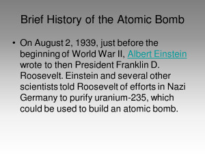 Albert Einstein Atomic Bomb Brief History Of The