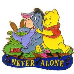 Disney Winnie Pooh & Eeyore Rare Never Alone Pin/Pins