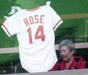 Marge Schott hung Rose's jersey in a ...