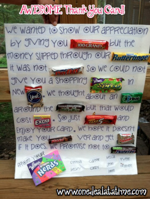 Awesome Candy “Thank You” Card – Father’s Day Gift Idea