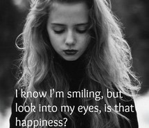 beautiful, fake smile, girl, happiness, hiding, quote, sad, truth