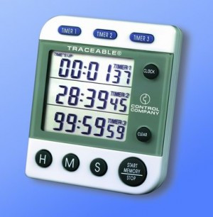 traceable three line alarm timer by control timers back
