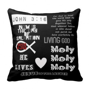Christian Sayings Custom Gift Throw Pillow