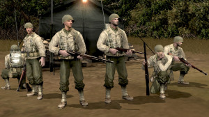 Riflemen Squad in front of their Barracks