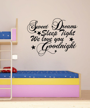ColorfulHall Sweet dream goodnight we love you quotes saying decal ...