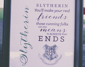 SLYTHERIN - Harry Potter Sorting Hat Quotes Collection - 8.5 x 11 ...