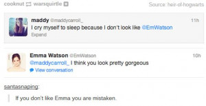 if you dont like emma watson youre an idiot