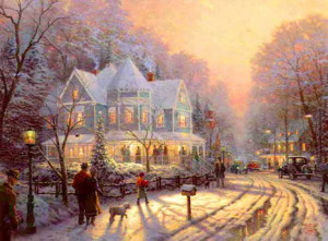 thomas kinkade christmas paintings