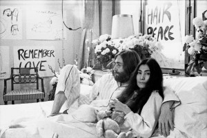 John and Yoko in bed