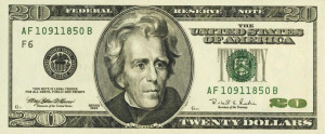 Andrew Jackson 20 Dollar Bill Black And White The white house.