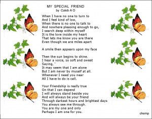 my special friend poem