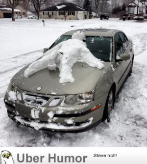 So, my brother said he would clean the snow off my car today…