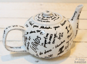 Mother’s Day Gift Idea: DIY Sharpie Quote Tea Pot