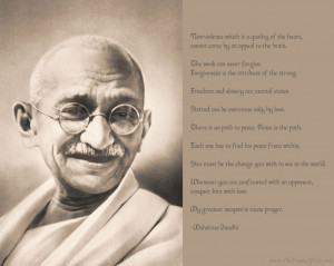 Mahatma Gandhi Motivational wallpaper with famous quotes