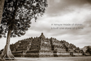 The magnificent Borobudur Temple in Central Java, Indonesia.