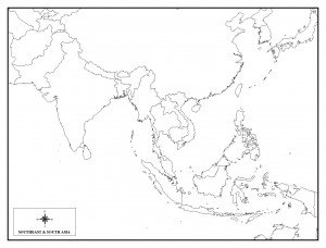South East Asia Map Outline