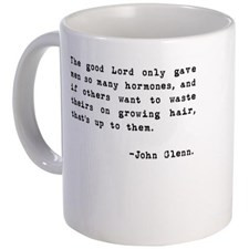 Bald Quote John Glenn Hormones Mug for