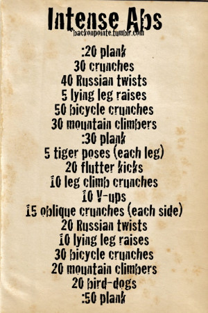 ... of you who are looking for a more intense Abs workout, here it is