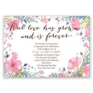 Love Grows - Vow Renewal Invitation
