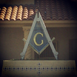 Freemason Lodge Sign in El Paso, Texas