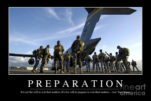 Preparation Inspirational Quote Photograph