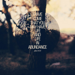 Have Come That You May Have Life And Life In Abundance - Bible Quote