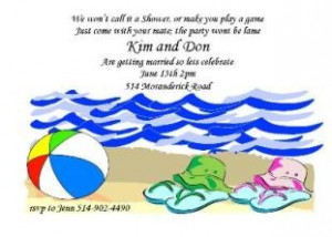 Engagement Pool Party Invitations