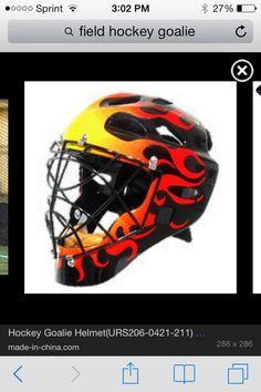 goalie helmet (btw I play goalie)