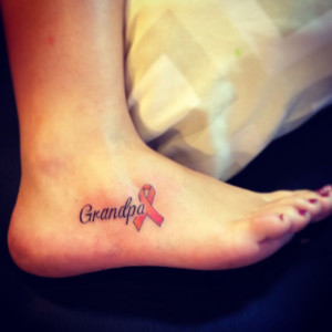 Grandpa tattoo leukemia ribbon. This is the one I'm getting, but ...