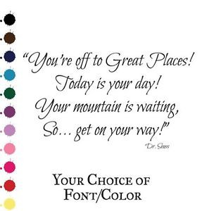 Dr-Seuss-Great-Places-Quote-Vinyl-wall-decal-Mountain-waiting-get-your ...
