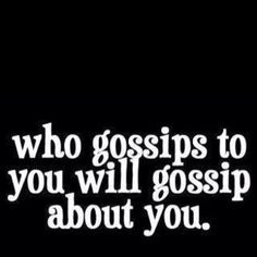 Small minded people talk about other people. More