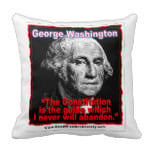George Washington Constitution Quote Throw Pillows