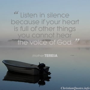 Mother Theresa Christian Quote - Voice of God