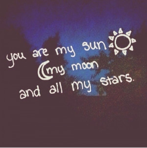 her, him, love, moon, quotes, sky, stars, sun