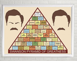 RON SWANSON / Swanson Pyramid Of Gr eatness / Parks and Recreation ...