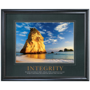 Integrity Cathedral Rock Motivational Poster